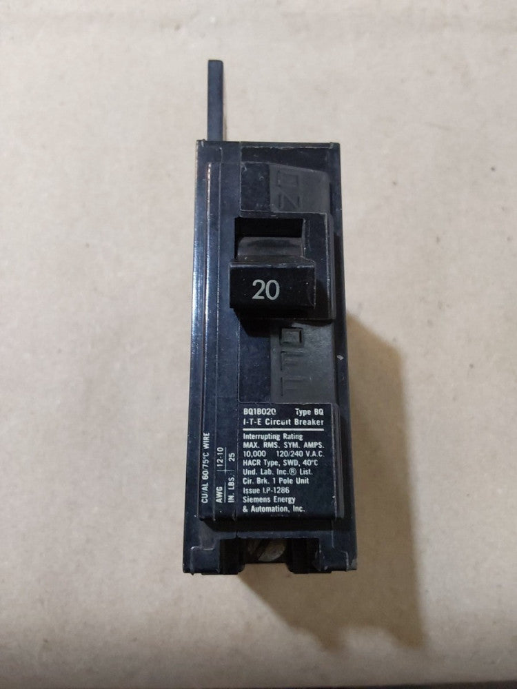 ITE BQ1B020 20 A 1 Pole 120-240 V Circuit Breaker NOS