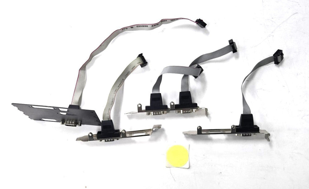 ASSORTED LOT OF SERIAL CABLE WITH METAL ADAPTER   LOT OF 4