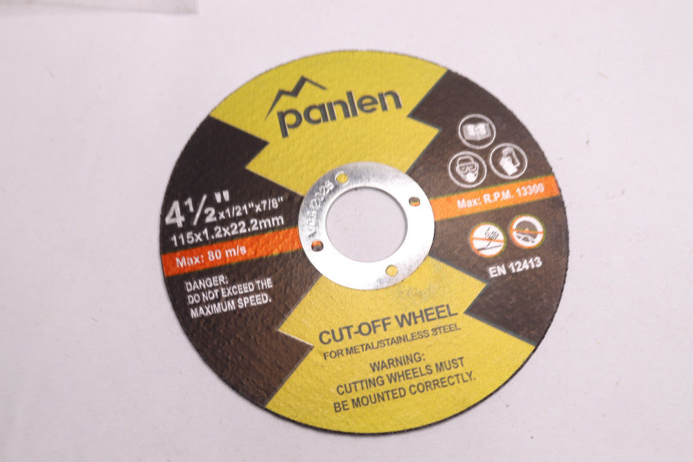 Panlen Stainless Steel Cutting Wheel 4-1/2" x 1/21" x 7/8" 