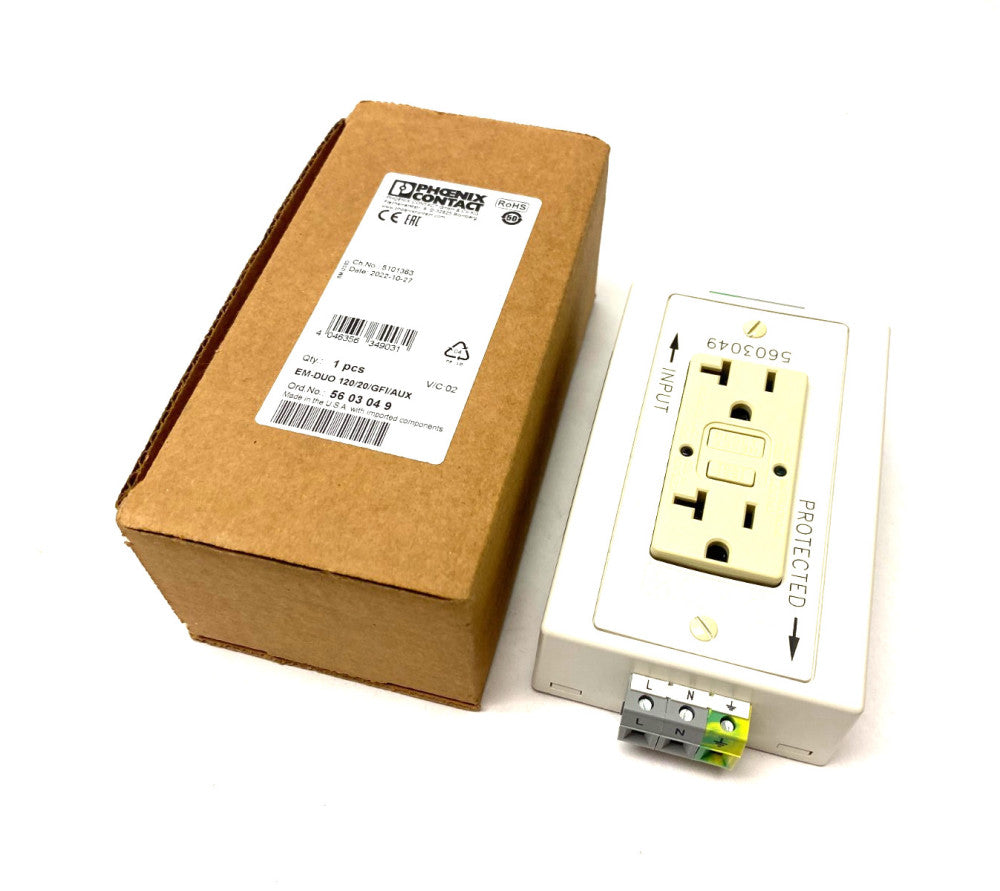 Phoenix Contact EM-DUO 120/20/GFI/AUX Screw Connection Socket 5603049
