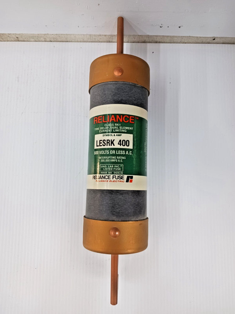RELIANCE 400 AMP DUAL-ELEMENT TIME-DELAY CLASS RK1 FUSE 600 VAC LESRK 400