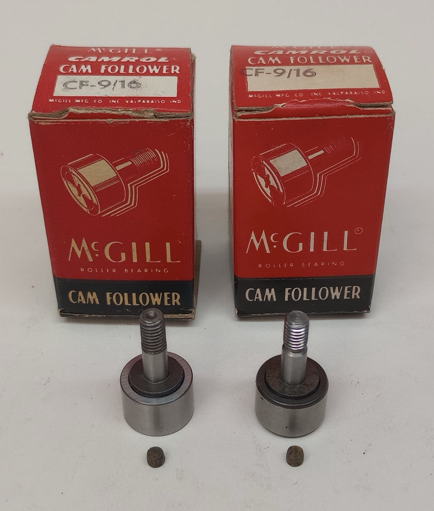 McGill CF-9/16 Cam Following 9/16" Roller OD 3/8" Roller Width (Pack of 2)
