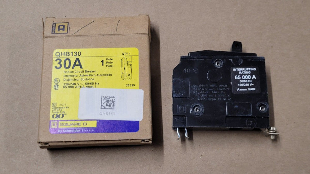 Square D QHB130 30 Amp 1P 120/240V Bolt On Circuit Breaker
