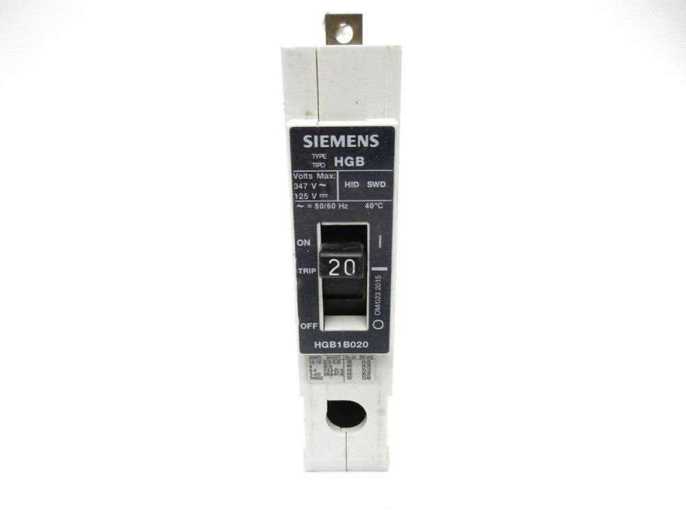 SIEMENS HGB1B020 20A 125V UNMP