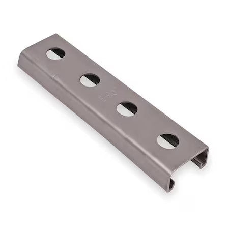 Kindorf B 907 10 Ss Single Channel Strut, Punched, 304 Stainless Steel,