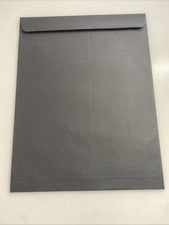 LUX 10" x 13" 80lbs. Square Flap Envelopes Black Moisten To Seal 100/Pack h29