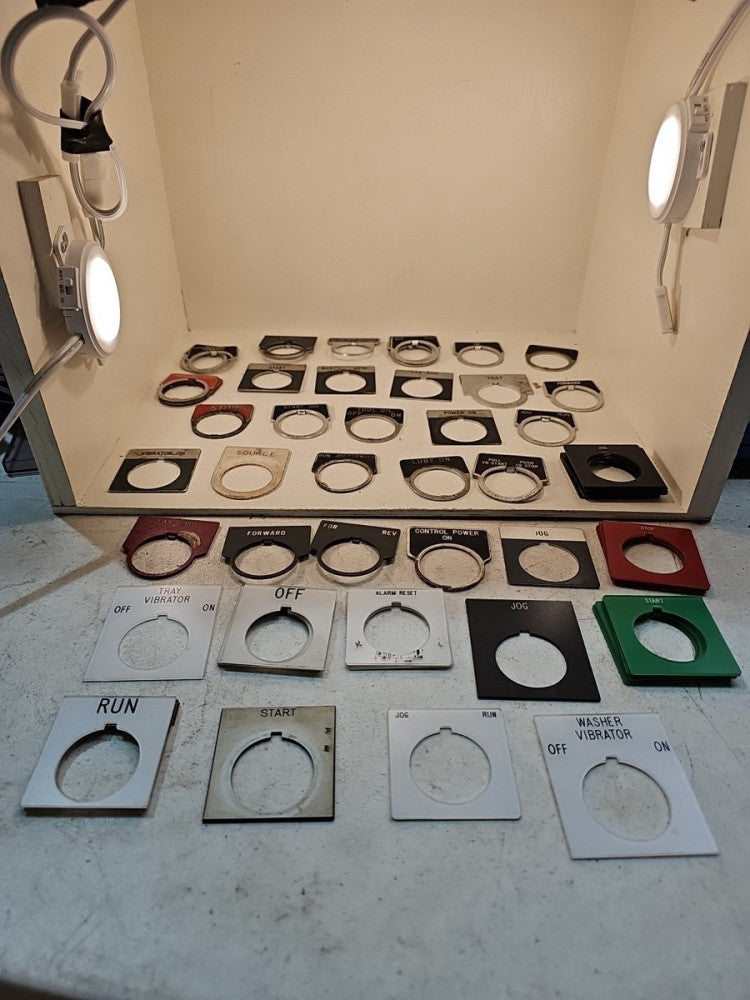 New And Used Mixed Lot Of 62 Allen Bradley 800T Legend Plate 