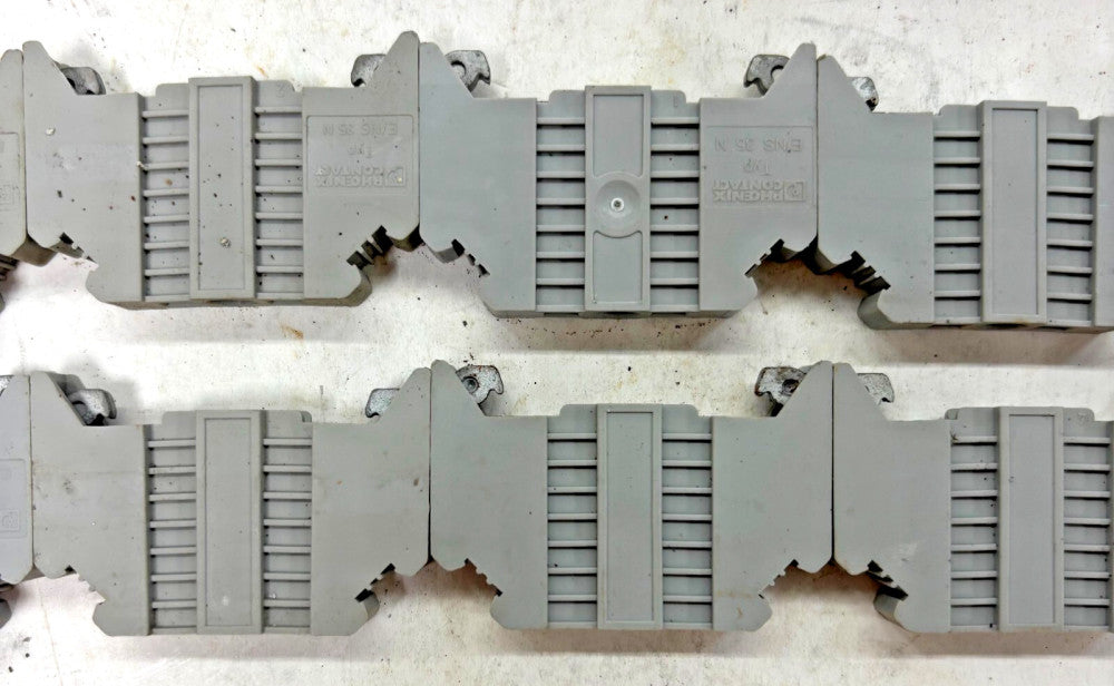 PHOENIX CONTACT END BRACKET 0800886 E/NS 35N END CLAMP GRAY 9.5MM LOT OF 10