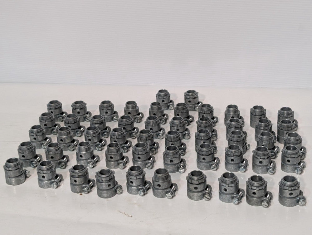 Lot of 50: Conduit Connectors, Electrical, Industrial, Pipe Fittings, Clamps