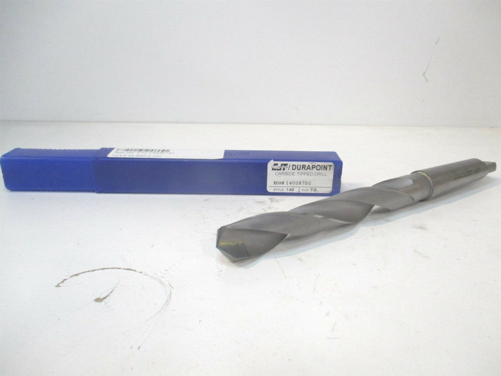 CJT (14008750) 7/8 x 6-1/8 x 10-3/4 Carbide-Tipped Taper Shank Helical Drill Bit