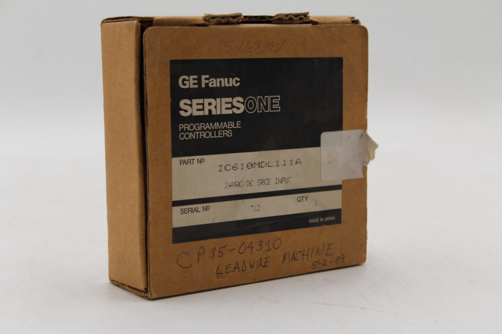 GE FANUC IC610MDL111A 24VAC/DC SOURCE INPUT