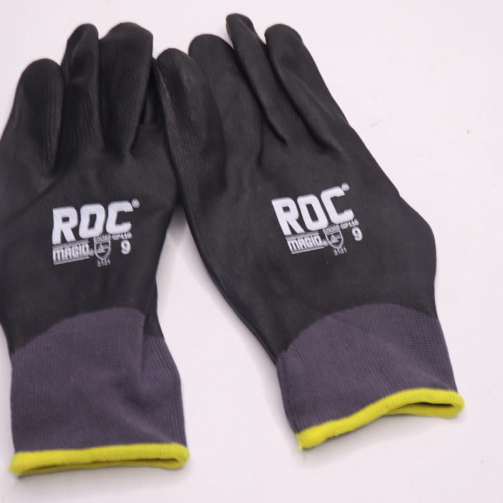 (Pair) Magid ROC Gloves Nylon Blended Grey Size 9 GP110
