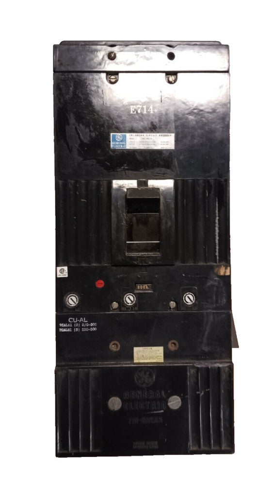 GENERAL ELECTRIC TB636B800 800 AMP TRI-BREAK CIRCUIT BREAKER 3 P 600 VAC (FLAW)