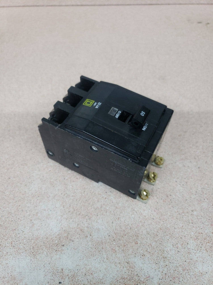 1) New Take Out! Square D QOB350VH 3P 50 Amp 240V 22K Bolt On Circuit Breaker W#