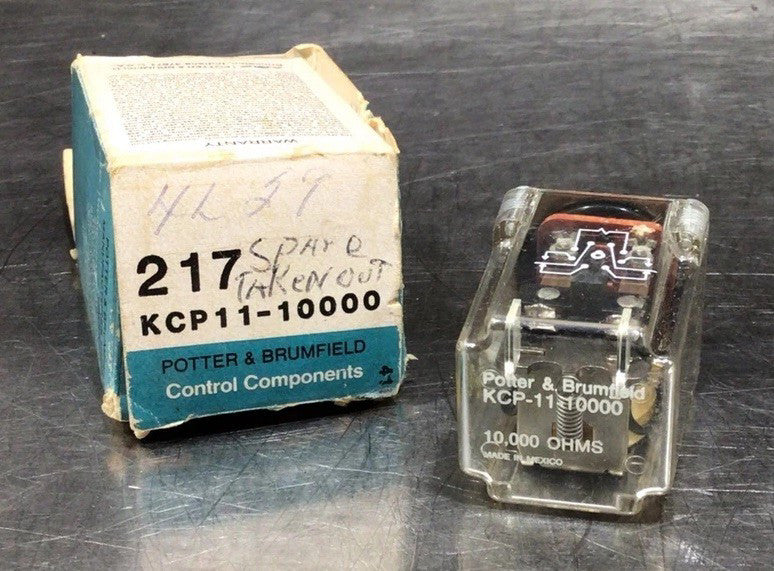 Potter&Brumfield KCP11 10,000 Ohm Plate Relay NOS