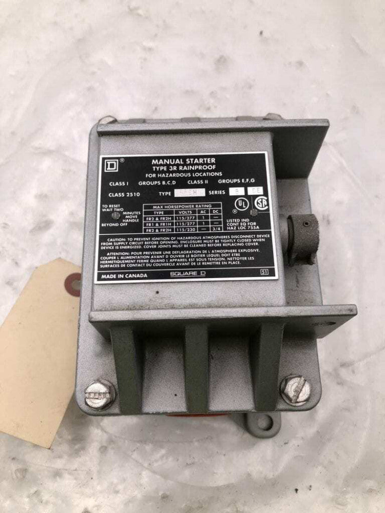 Square D Type FR2H Series B Hazardous Locations Type 3R Manual Starter 115/240V