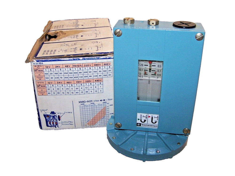 NEW TELEMECANIQUE XMG-A01 PRESSURE SWITCH .3 - 1 BAR 4.35-14.5 PSI  