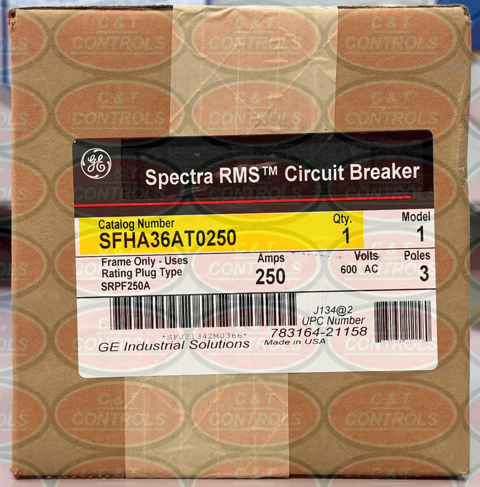 GE SFHA36AT0250 3P 250A 600VAC Frame Only New In Box USA Stock
