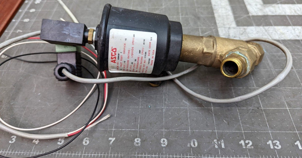 ASCO 8290A387 Angle Body Piston Solenoid Valve; 2-WAY, 1/2" NEW PULL [A4B2]