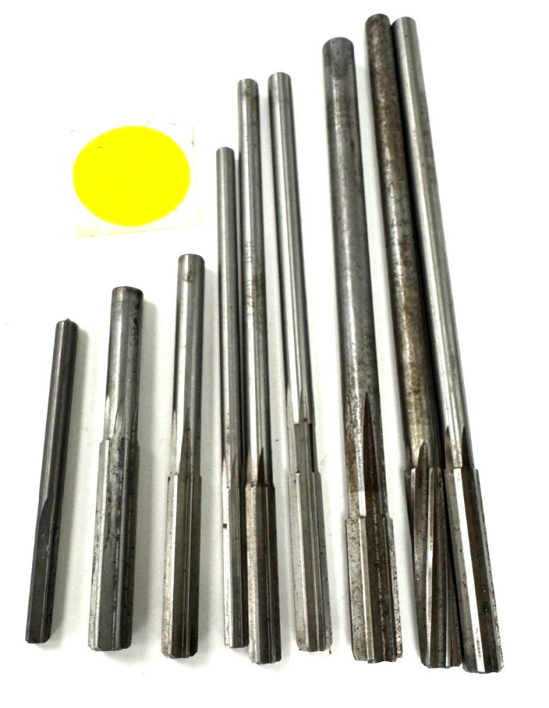 CHUCKING REAMERS 7/32" TO 13/32" (LOT OF 9) HSS