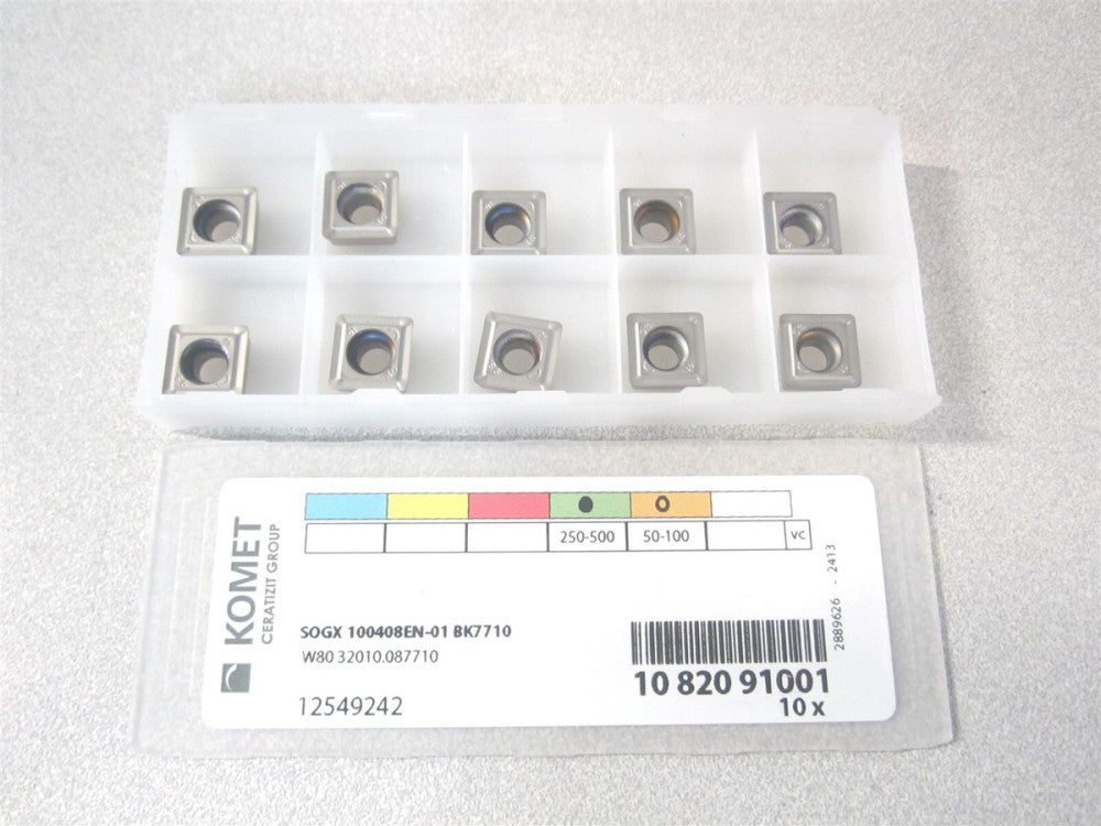 Komet (1082091001) SOGX100408-01 BK7710 Carbide Indexable Drill Insert - Qty 10
