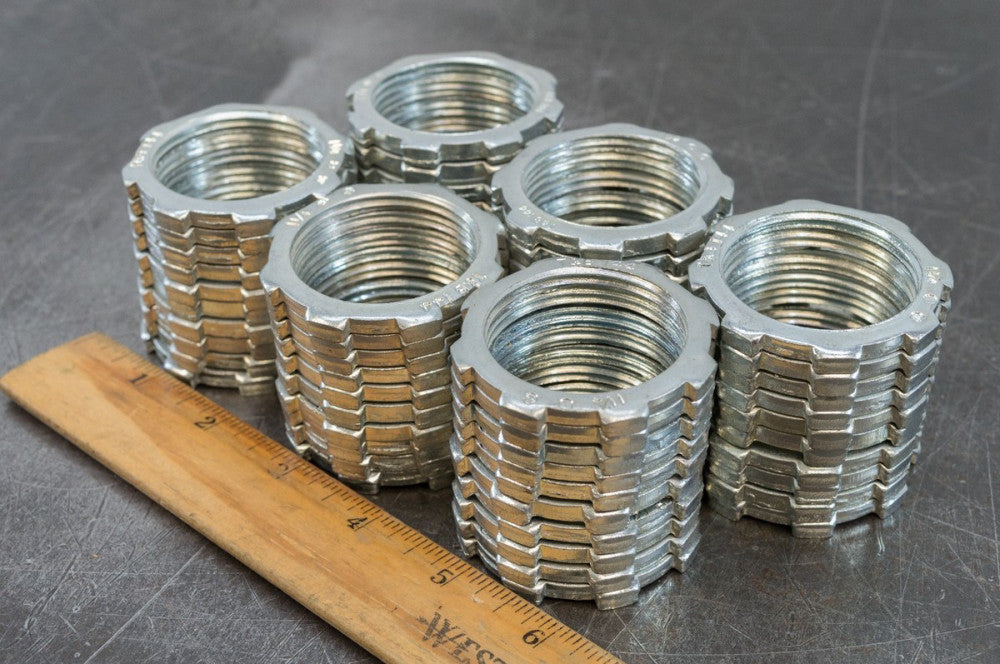 Lot of 60 Thomas & Betts TB 144 1-1/4" Zinc Plated Steel Lock Nut Locknut