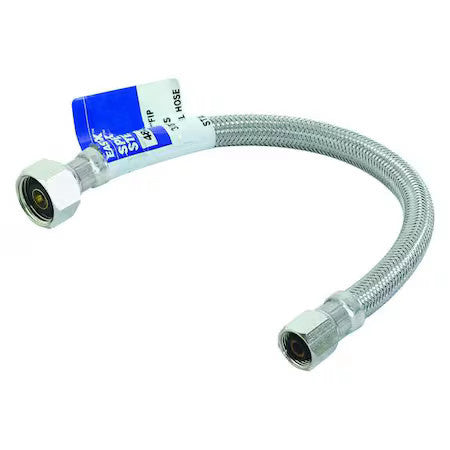 Zoro Select 48004 Supply Line,1/2" Outlet,3/8" Inlet Size