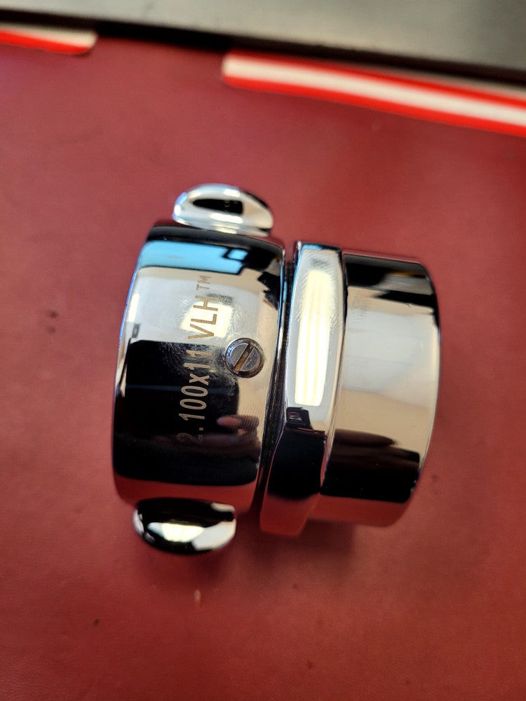 NEW Pierce 2.100 X 11 VLH Fire Hose Adapter WITH HEAVY CHROME POLISHED (FD)