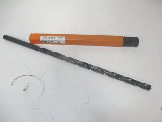 (212 13/32) 13/32" x 9" x 12" OAL 118° HSS 2-Flute Extra Length Drill Bit 