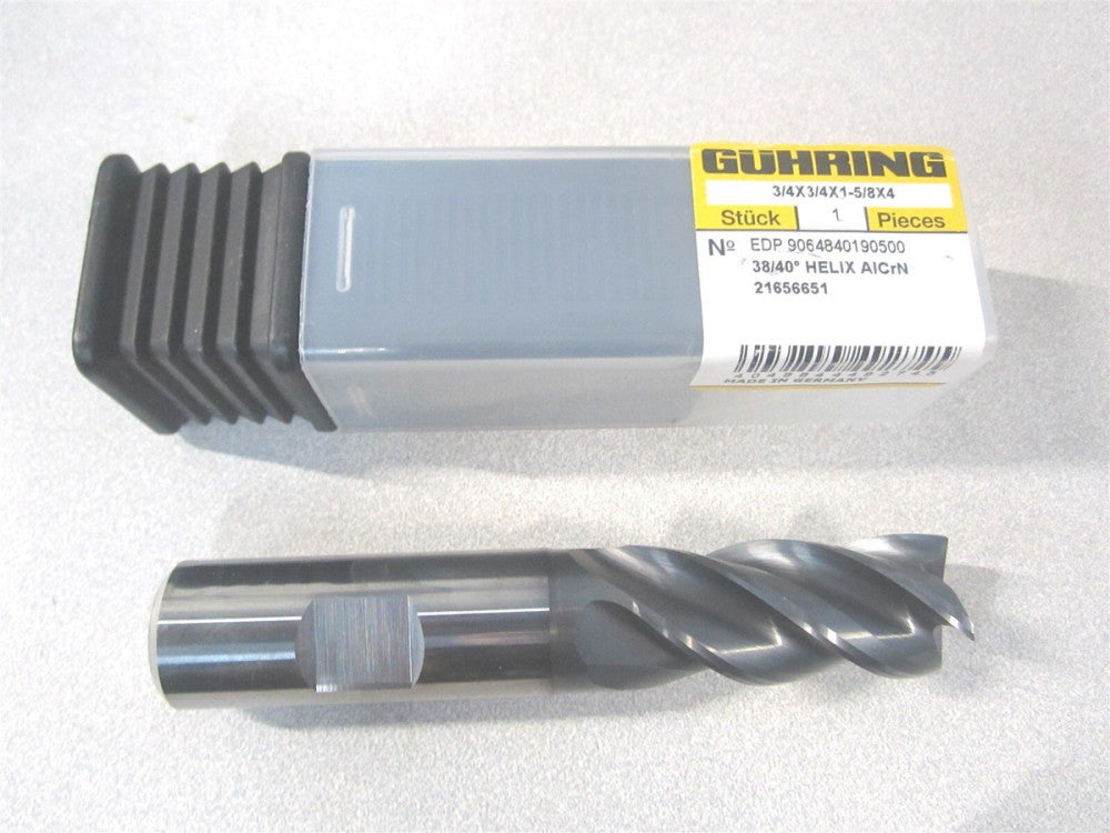 Guhring (9064840190500) 3/4 x 1-5/8 x 4 Solid Carbide 4Fl Corner Radius End Mill
