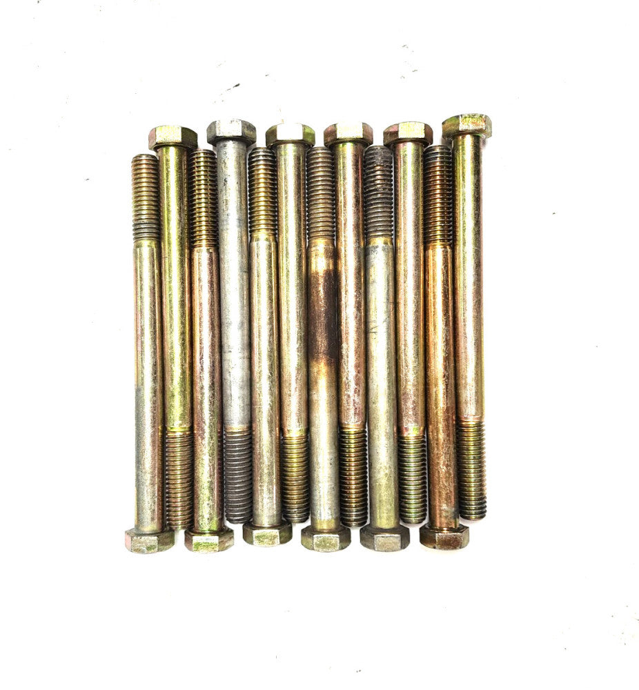 HEX BOLTS (LOT OF 12) 1/2"-13 X 6-1/2" PARTIALLY THREADED GR. 8 STEEL