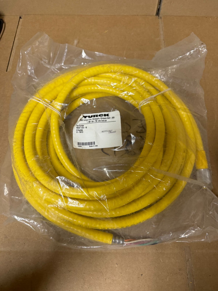 TURCK RKAV 4.5A-10 CABLE U-19413, NEW-OPEN BOX, MAKE OFFER!