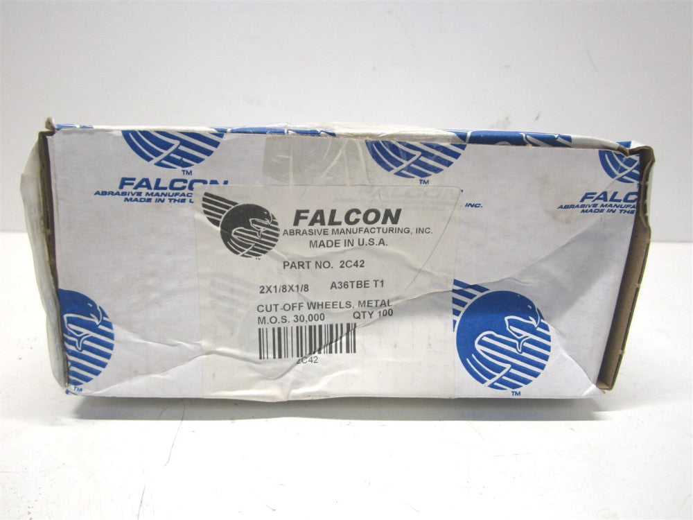Falcon (2C42) 2″ x 1/8″ x 1/8″ 36 Grit 30,000 RPM Cut-off Wheel - Pack of 50