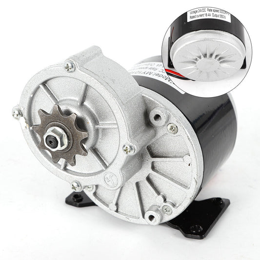 350W 2 Poles High Quality Carbon BrushElectric Vehicle Geared Motor23*22*18cm US