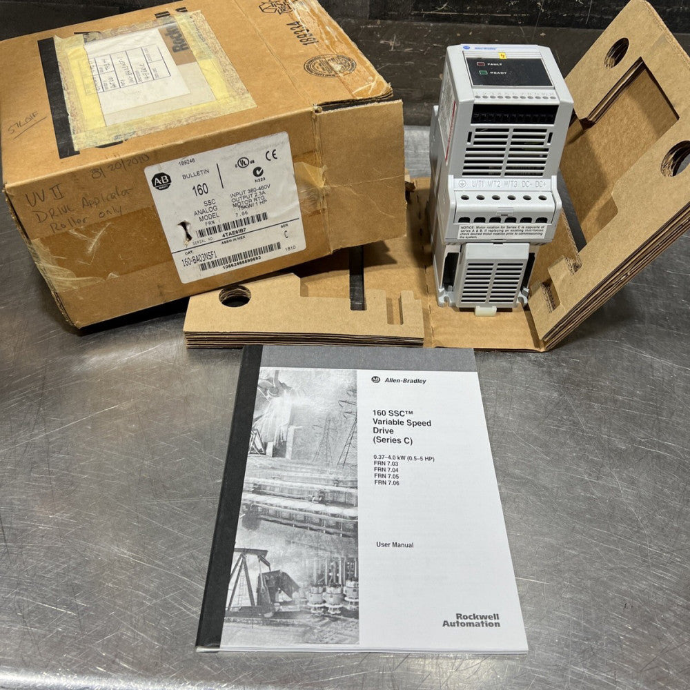 ALLEN BRADLEY 160-BA03NSF1P1 SER. C F/W 7.06 380-460V 2.8A Nos Surplus