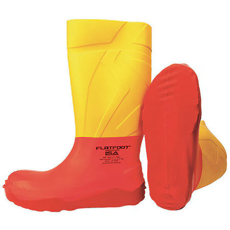 Isa Srlf100l Overshoes, Composite Toe, Rubber, 7 1/2 In Height, Slip On