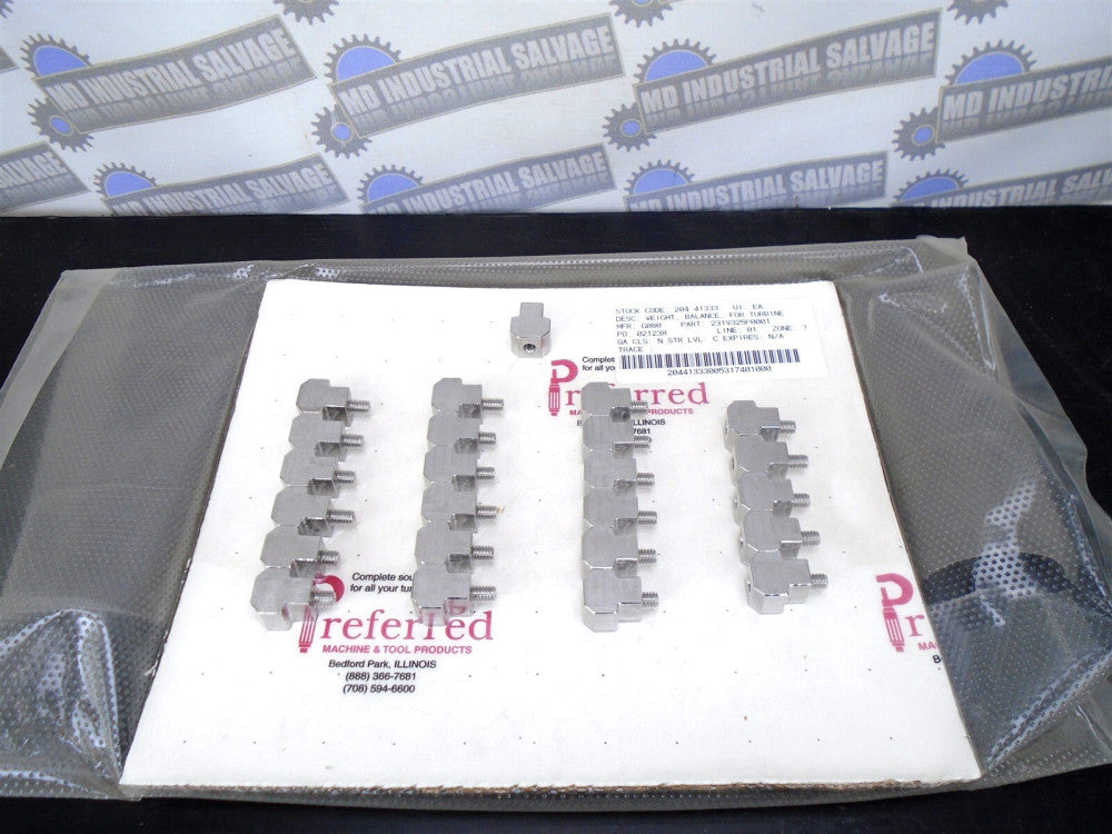 Preferred Machine & Tool - 231V325P0001 - TURBINE BALANCE WEIGHTS - (NEW Sealed)