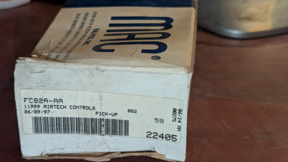 MAC Valves FC82A-AA Pneumatic Manifold Flow Control Module NIB