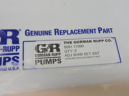 (Lot of 2) - Gorman-Rupp 5091-17090 Stainless Steel Adjustment Shims Set
