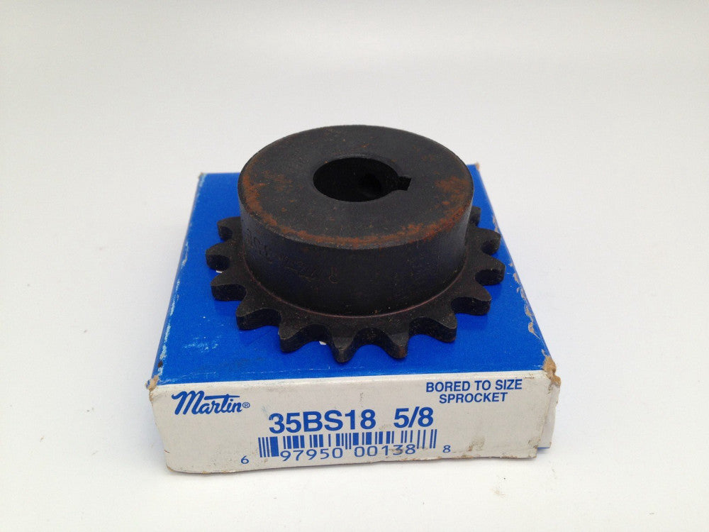 NEW Martin 35BS18 5/8 Bored to Size Sprocket 0.625" Bore 18-Teeth 