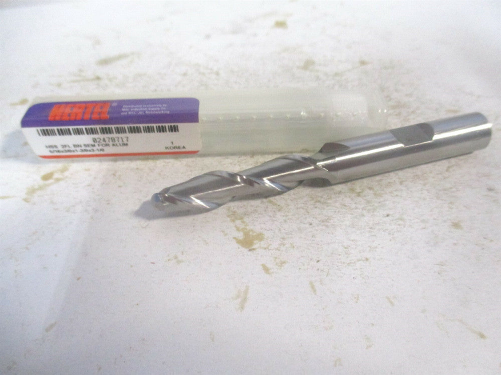 (E11102001) 5/16" x 1-3/8" x 3/8" x 3-3/8" High Speed Steel 2Fl Ball End Mill 