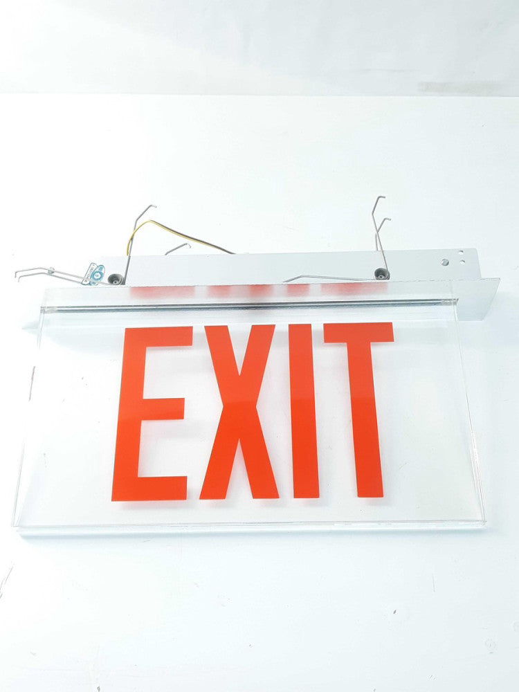 Cooper Lighting TAC16RCSA Emergency Exit Sign LED ED, ALUM 6", 1FC, RED 