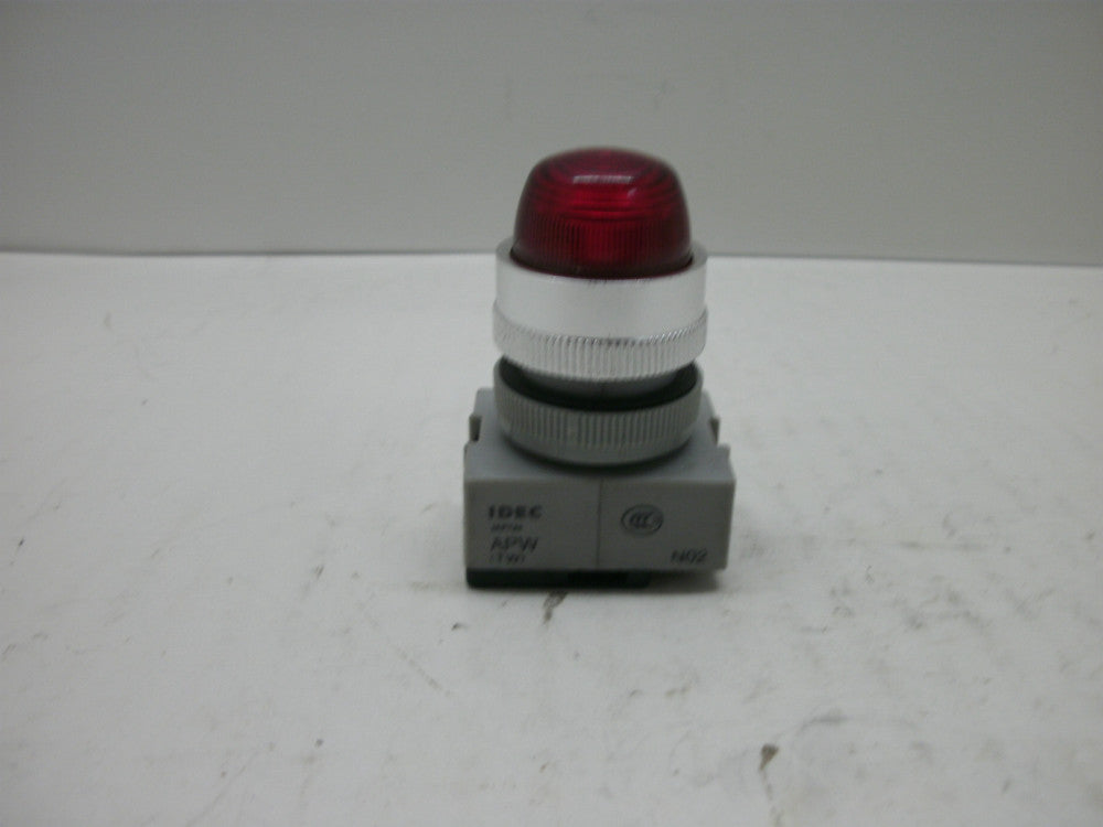 IDEC APW SERIES (TW) PILOT LIGHT RED DOME LENS 24V LED 22mm W/O CONTACT BLOCK