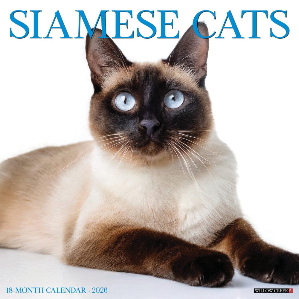 Siamese Cats 2026 12" x 12" Wall Calendar (free shipping)