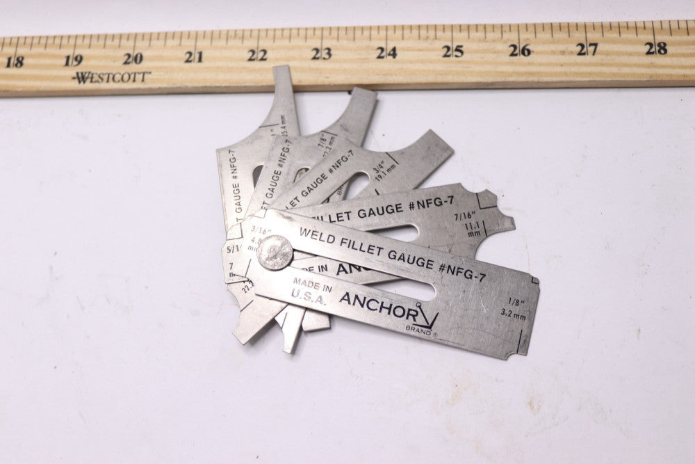 Anchor âWeld Fillet-Gauge Set NFG-7