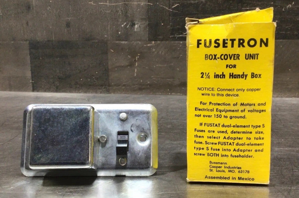 FUSETRON BOX COVER UNIT TYPE SSU, FOR 2 1/4 HANDY BOX Nos Surplus