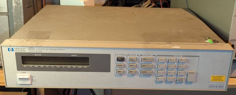 HP 6632A 100W Power Supply 20V 5A Load Tested & Works Fine
