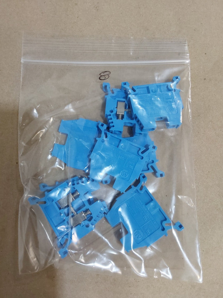 Lot of 8 1492-W4-  Allen Bradley Blue Terminal Block