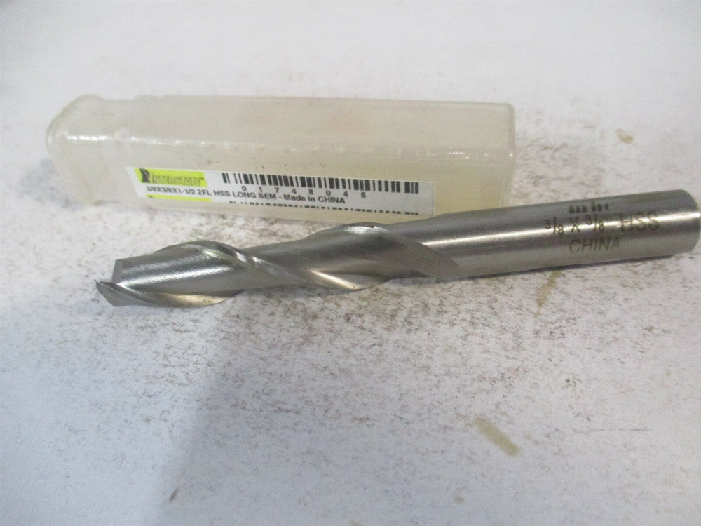(720-1219) 3/8" x 1-1/2" x 3/8" x 3-1/4" OAL 2 Flute HSS Square End Mill 