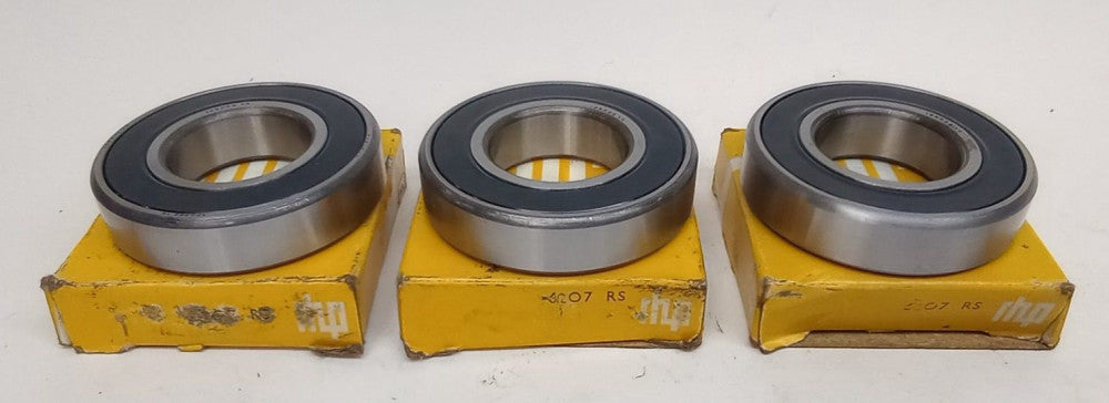RHP 6207 RS Ball Bearing Deep Groove 35X72X17mm Single Sealed (Pack of 3)